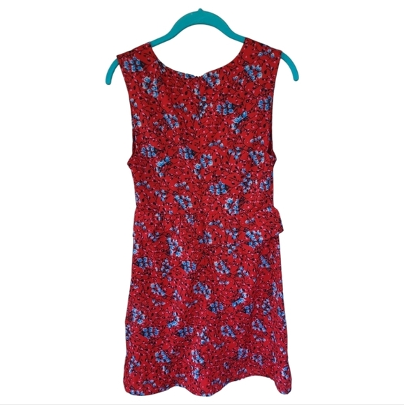 NIGHTWALKER S Elsa Deep VNeck Floral Mini Dress Red Vacation Summer Date Night - Picture 5 of 12
